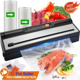 Food Vacuum Sealer Machine, Auto&Manual Food Sealer with 2 Rolls Food Vacuum Sealer Bags for Food Preservation