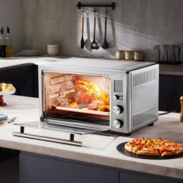 13-IN-1 Air Fryer Toaster Oven 28L 1800W Convection Oven For Home Use (Option: Silver)