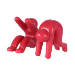 2pcs Pot Lid Lifter; Pot Lid Holder That Keeps Pot From Boiling Over; Kitchen Tools Lid Stand Heat Resistant Holder Keep The Lid Open; Great Cook (Color: Red)